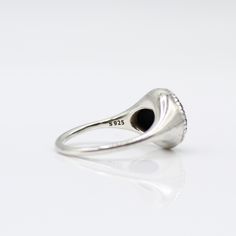 Pandora silver One Pod black pavé cz ring - Picture 6 of 9